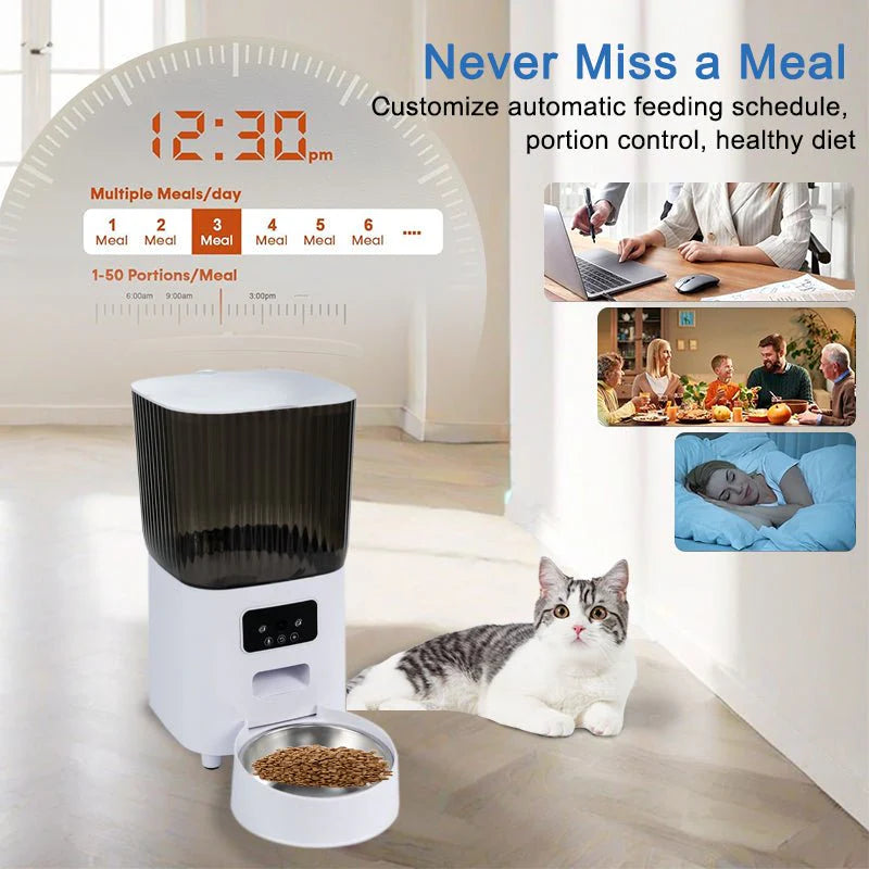 HEYBO Pet Feeder Automatic Camera | Automatic, App Control