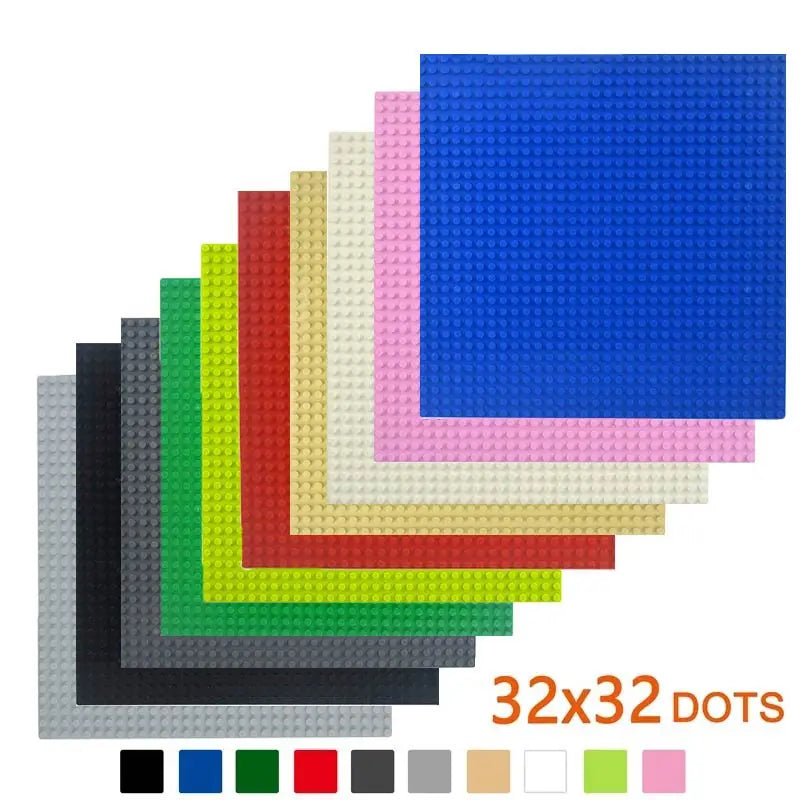 32X32 32X16 Dots Classic Base Plates Blocks Small Size DIY Bricks Baseplates ABS Plastic Assembly Plate Blocks for Children Kids