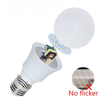10Pcs LED Bulb Lamps E27 AC220V 240V Light Bulb Real Power 20W 18W 15W 12W 9W 5W 3W Lampada Living Room Home LED Bombilla