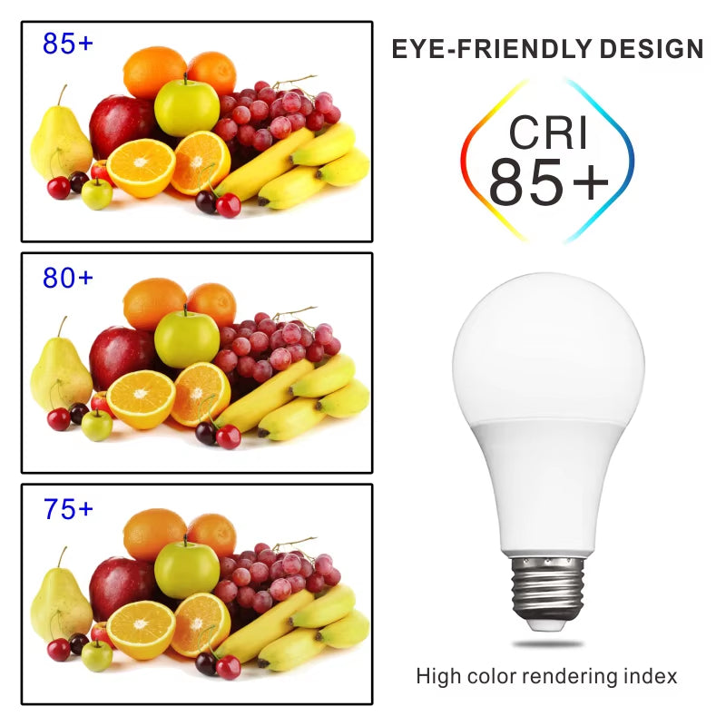10Pcs LED Bulb Lamps E27 AC220V 240V Light Bulb Real Power 20W 18W 15W 12W 9W 5W 3W Lampada Living Room Home LED Bombilla