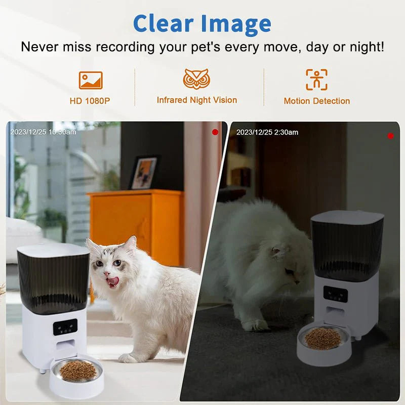 HEYBO Pet Feeder Automatic Camera | Automatic, App Control