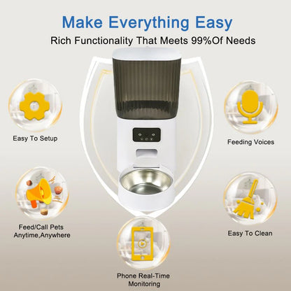 HEYBO Pet Feeder Automatic Camera | Automatic, App Control